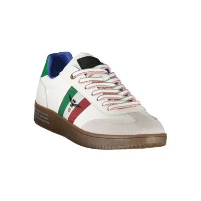 Esercito 1659 Italian Flag-stripe Leather Sneakers In White