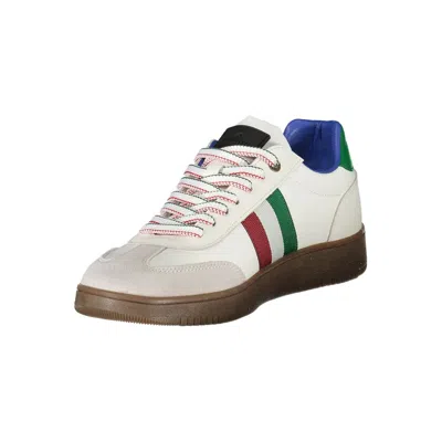 Esercito 1659 Italian Flag-stripe Leather Sneakers In White