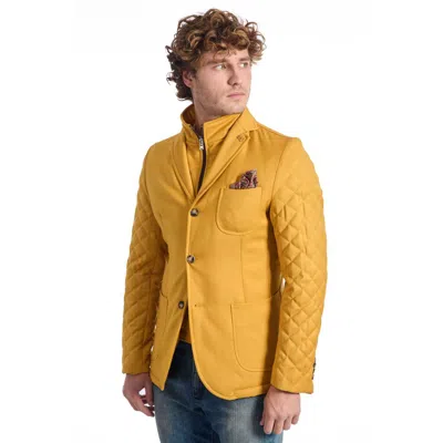 Roberto Pepe Luxury Yellow Polyester Jacket In Yellow
