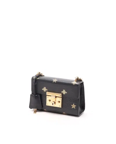 Gucci Small Bee Padlock Bag In Pattern
