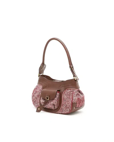 Celine Céline Tweed Shoulder Bag In Pattern