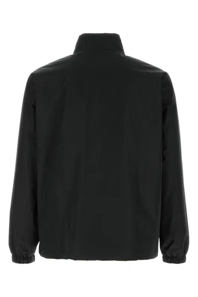 Jil Sander Polyester Jacket High Collar Elastic Cuffs In Black