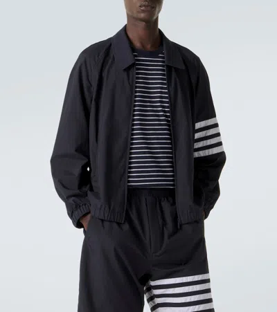 Thom Browne 4-bar Ripstop Blouson Jacket In Blue