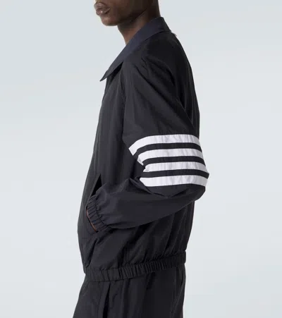 Thom Browne 4-bar Ripstop Blouson Jacket In Blue