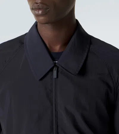 Thom Browne 4-bar Ripstop Blouson Jacket In Blue