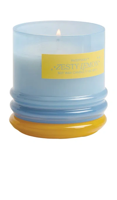 Paddywax Stack Glass Candle In Blue