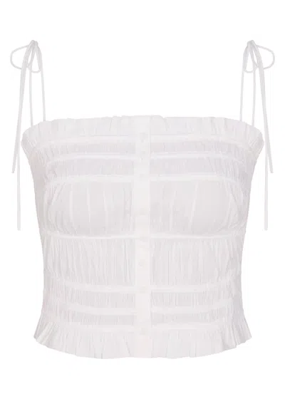 Skims Cotton-blend Poplin Apparel Cami Top In White