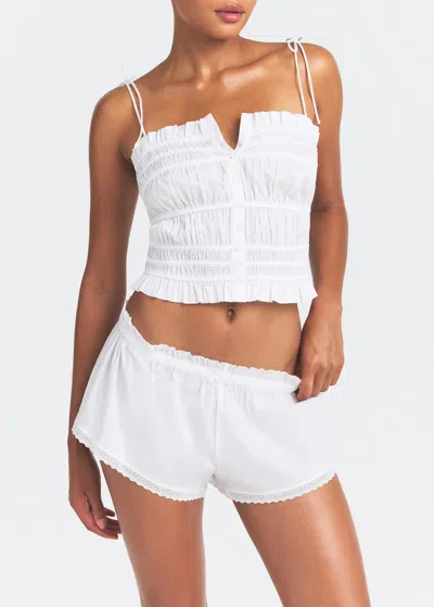 Skims Cotton-blend Poplin Apparel Cami Top In White