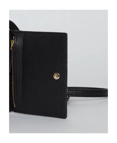 Thom Browne Quilted-effect Cardholder In Black