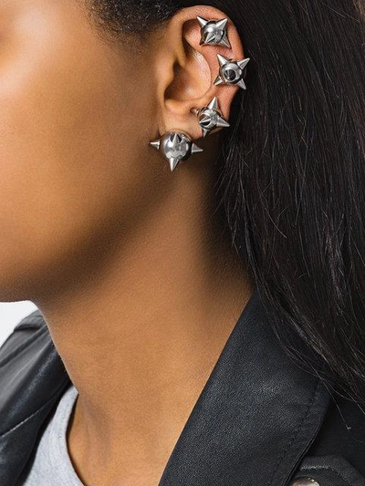 Shop Dsquared2 Pierce Me Pendant Chain Earring - Metallic