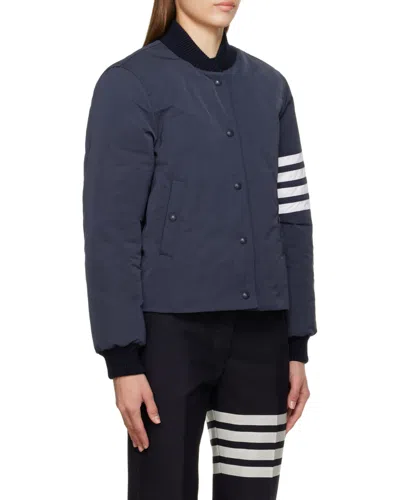 Thom Browne Tech Faille 4 Striped Down Jacket In Multi