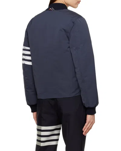 Thom Browne Tech Faille 4 Striped Down Jacket In Multi