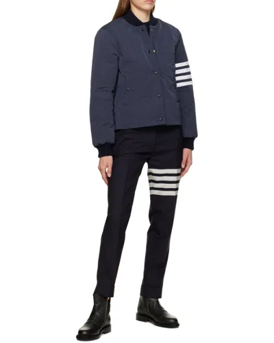 Thom Browne Tech Faille 4 Striped Down Jacket In Multi