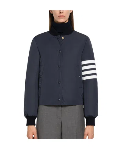 Thom Browne Tech Faille 4 Striped Down Jacket In Multi