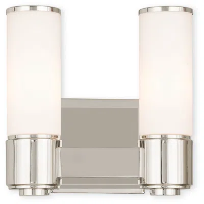Livex Lighting 2 Light Polished Nickel Ada Sconce In Multi