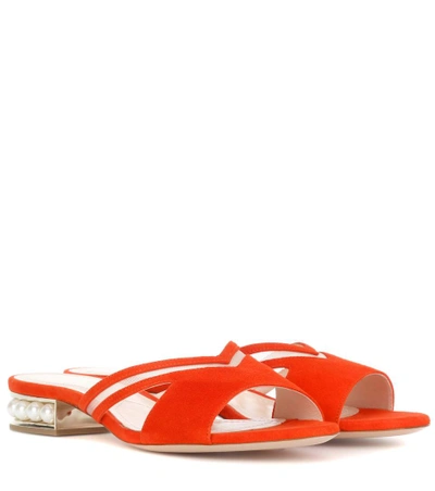 Shop Nicholas Kirkwood Casati Mule Slip-on Sandals In Coral Red