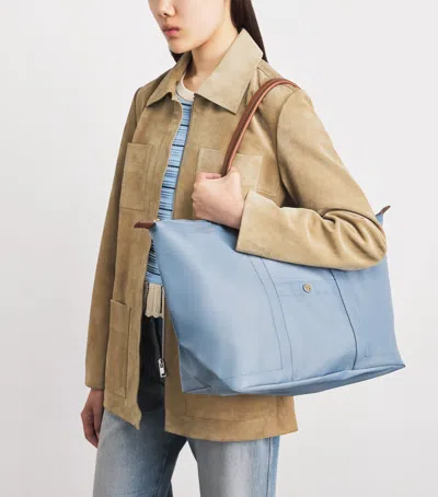 Harrods Medium Nylon Tote Bag In Red