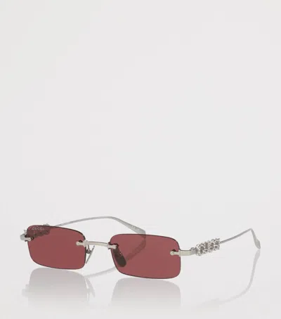 Gucci Rectangular Frame Sunglasses In Multi
