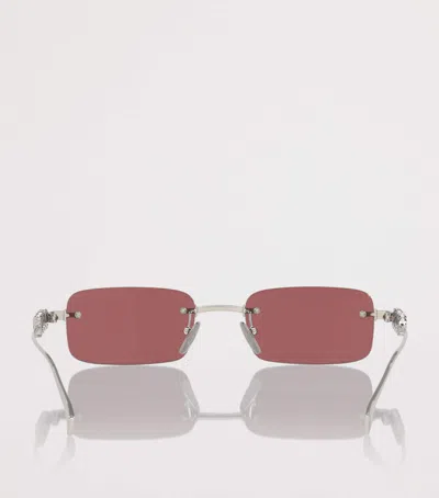 Gucci Rectangular Frame Sunglasses In Multi