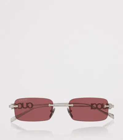 Gucci Rectangular Frame Sunglasses In Multi