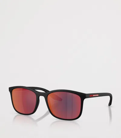 Prada Linea Rossa Pra08s Rectangular Sunglasses In Multi