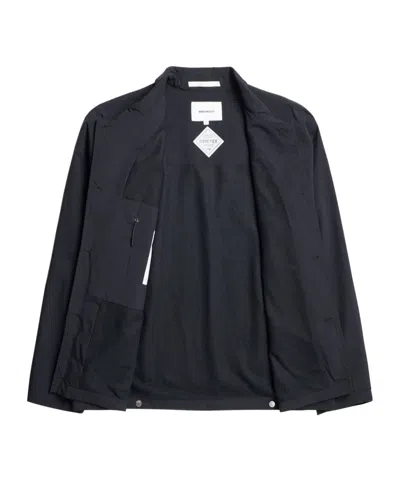 Norse Projects Collared Windproof Casual Jacket In Blue