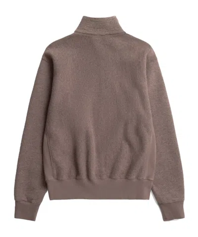 Norse Projects Wool Blend Half-zip Sweatshirt In Brown