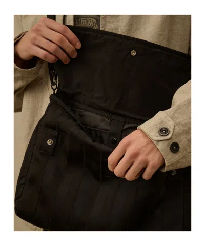 C.p. Company Herringbone Shoulder Bag Adjustable Strap Handle In Black