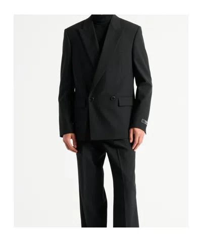 Balmain Wool 2-button Jacket In Black