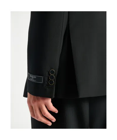 Balmain Wool 2-button Jacket In Black