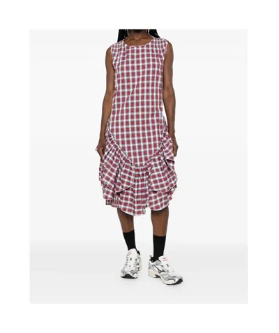 N°21 Plaid-pattern Midi Dress In Multi