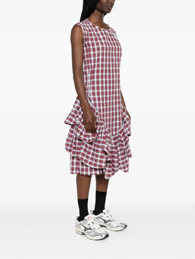 N°21 Plaid-pattern Midi Dress In Multi