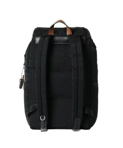 Coach Patterned Backpack In Black