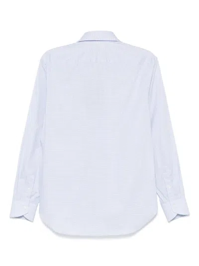 Canali Gingham-check Shirt In Blue