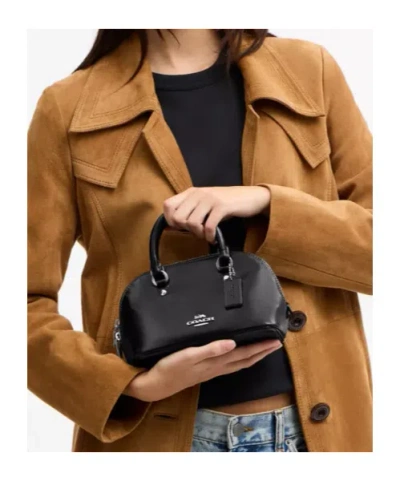 Coach Lara Mini Satchel Bag In Black | ModeSens