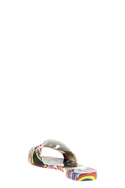Dolce & Gabbana Round-toe Slippers In Multi