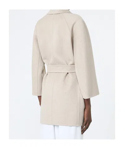 Max Mara Collared Long-sleeved Coat In Brown
