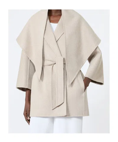 Max Mara Collared Long-sleeved Coat In Brown
