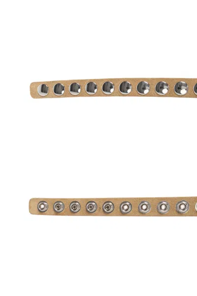 Iro Stud-embellished Leather Belt In Brown