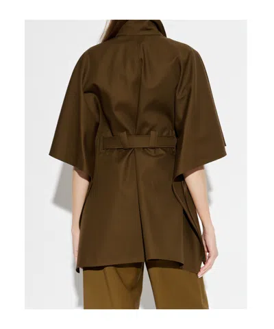 Max Mara Short Sleeve Jacket In Brown
