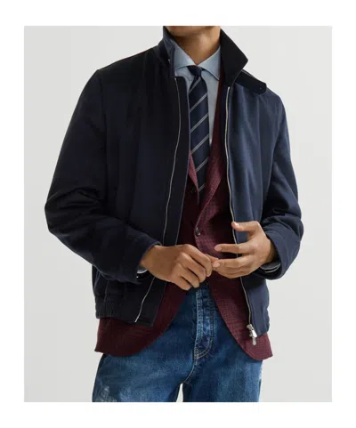 Brunello Cucinelli Stand-collar Zip Jacket In Black