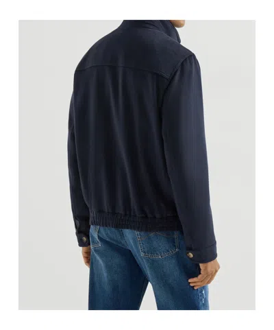 Brunello Cucinelli Stand-collar Zip Jacket In Black
