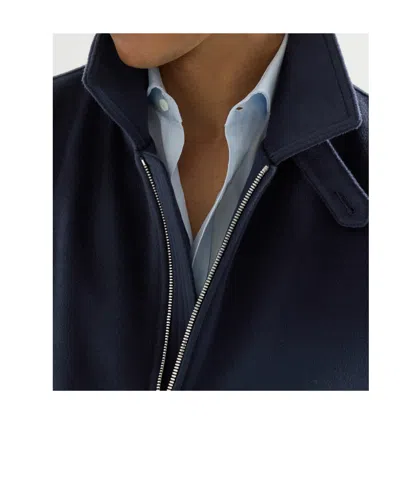 Brunello Cucinelli Stand-collar Zip Jacket In Black
