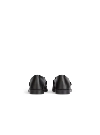 Balmain Sync Smooth-leather Loafers In Black