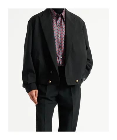 Balmain Wool 2-button Jacket In Black
