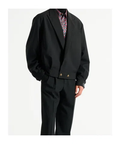 Balmain Wool 2-button Jacket In Black