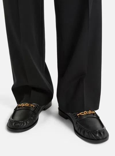 Balmain Sync Smooth-leather Loafers In Black