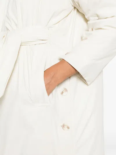 Psophia Belted Button-cuff Coat In Neutral