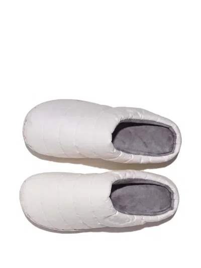 Subu Quilted Slippers In White