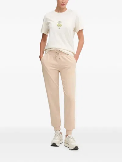 Ea7 Pocket Drawstring Track Pants In Neutral